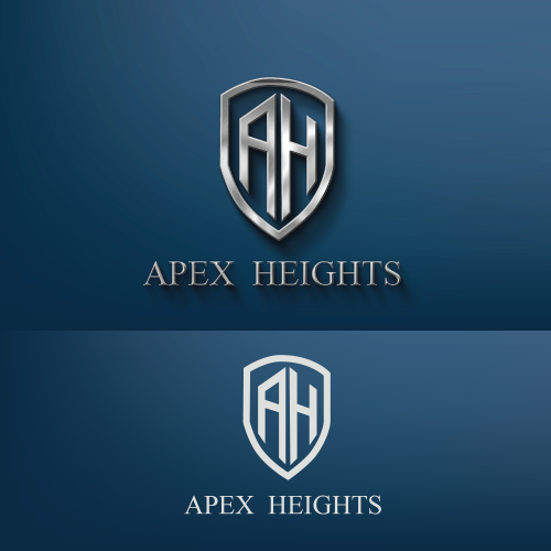 Premium Silver Metallic Real Estate Logo - Apex Heights
