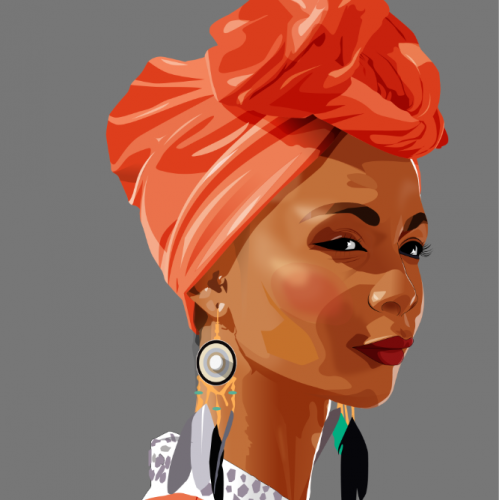 African Lady Illustration