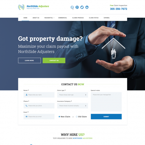Website for Public Insurance Adjusters thumb