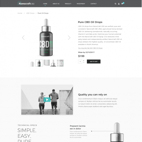 Product Page Design For Premium CBD Infused Products thumb