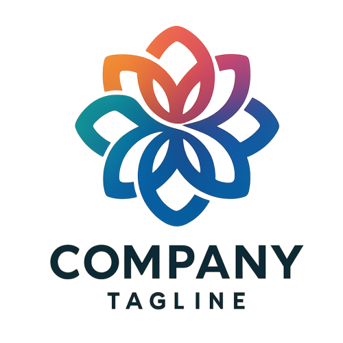 Lotus shaped logo design