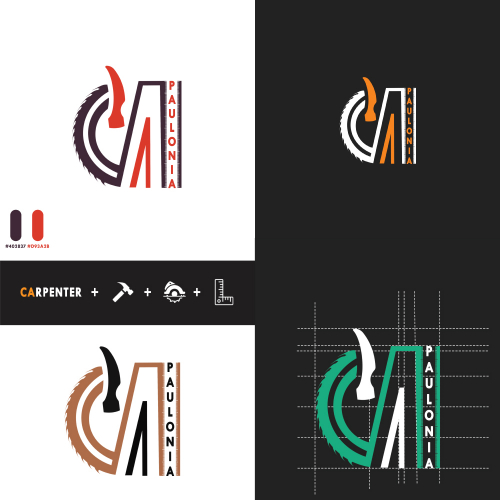 designe logo the carpenter work