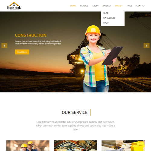HoneyHome web design thumb