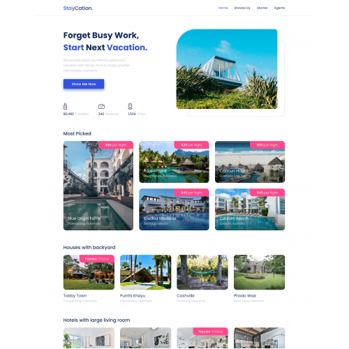 Landing Page StayCation