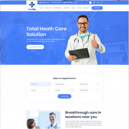Health Medical Clinic Website thumb