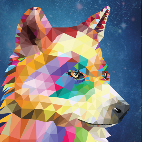 Geometric Wolf Illustration
