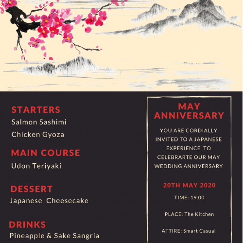 Japanese Dinner Invite