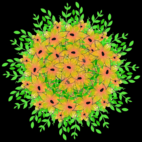 Floral Art Design for t shirt, mug, pattern.