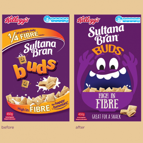 Kellogg’s Sultana Bran Buds Packaging Design