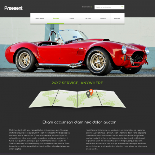 Webpage for ride rent service thumb