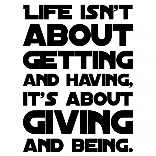 Life is about giving