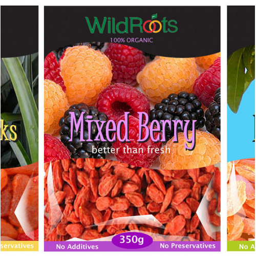 Freeze-Dried Fruit Range Pack Design
