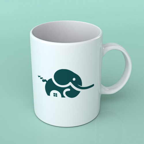 Elephant design cup