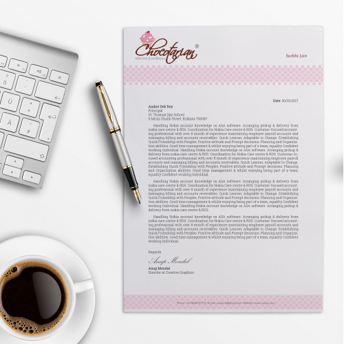 Chocotarian Letterhead Design