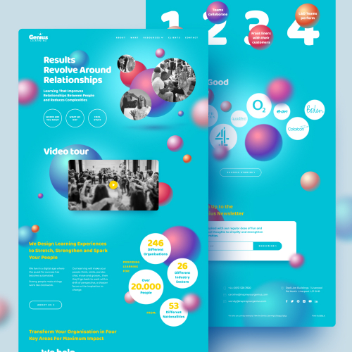 Website for training courses