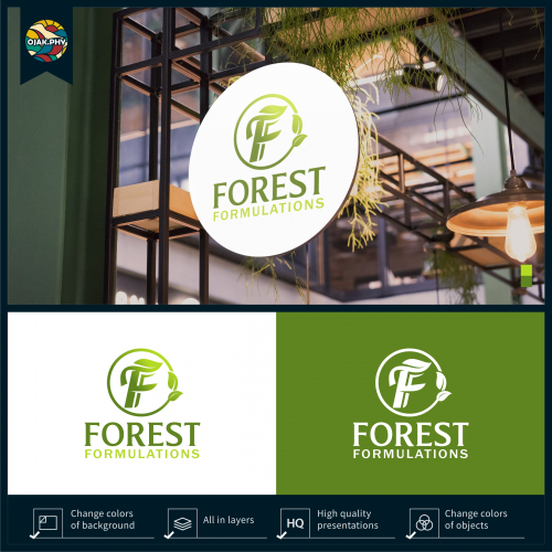 F Logo F monogram logo F letter logo FOREST LOGO thumb