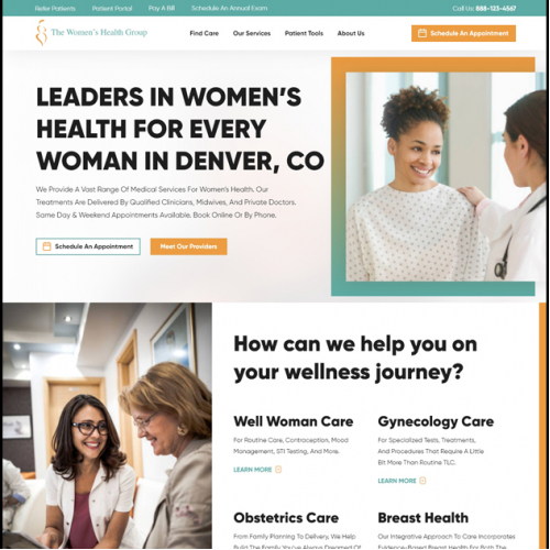 Website For A Women’s Health Obgyn Group