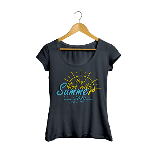 Hey! Live with Summer 2020- T-Shirt Print Mockup