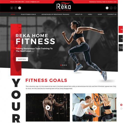 Fitness website design