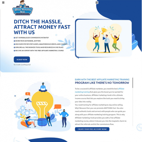 Affiliate Marketing Landing page design
