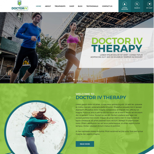 Landing Page for IV Therpay