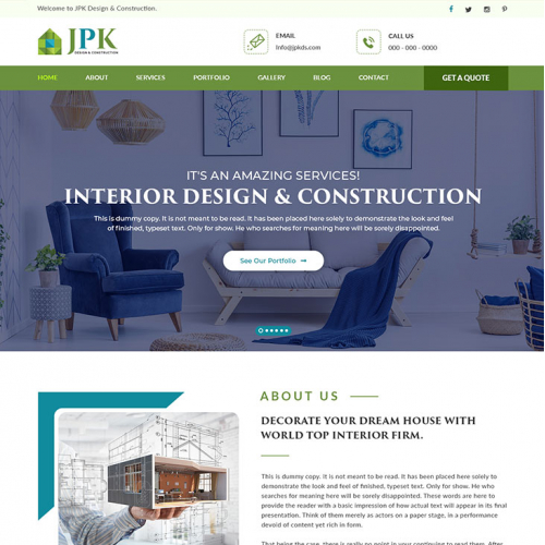 constrcution website design