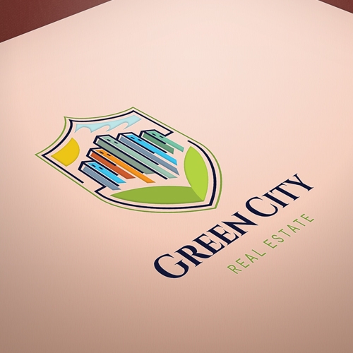 Green City real estat logo for sale