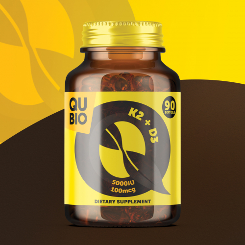 Qubio - Health Supplement Product Bottle Label Design