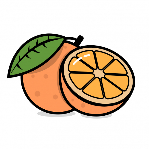 flat design orange fruit concept thumb