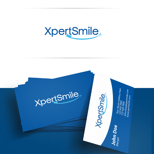 XpertSmile logo and business card design