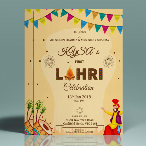 A4 Invitation Card