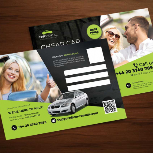 Car Rental Post Card thumb