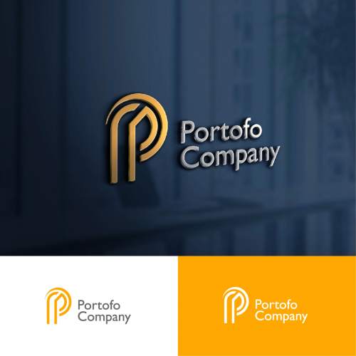 letter p initial logo, with a monochrome and simple sty