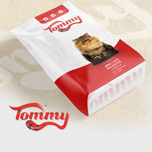 Tommy logo and packing