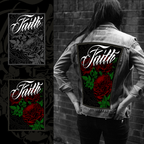 Denim back jacket design
