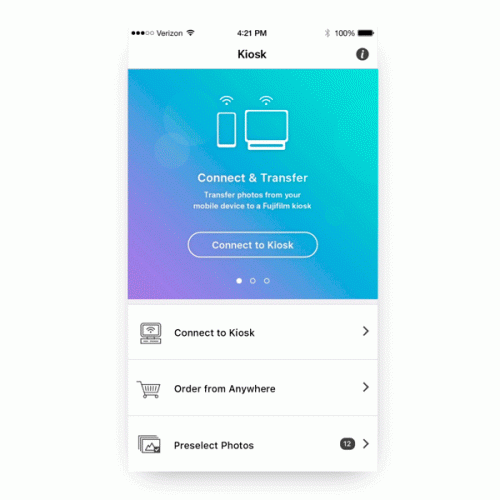 Photo Wifi Transfer App Home Screen Design thumb