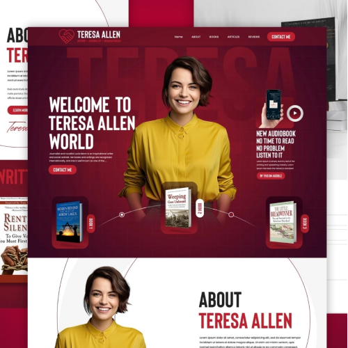 Modern Author Website Design for Book Promotion