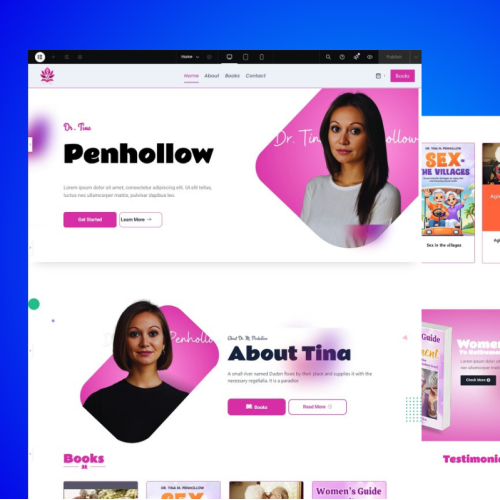 Author Website for Showcasing Creative Works