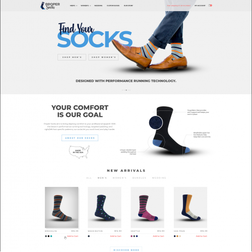 Proper Socks Website thumb