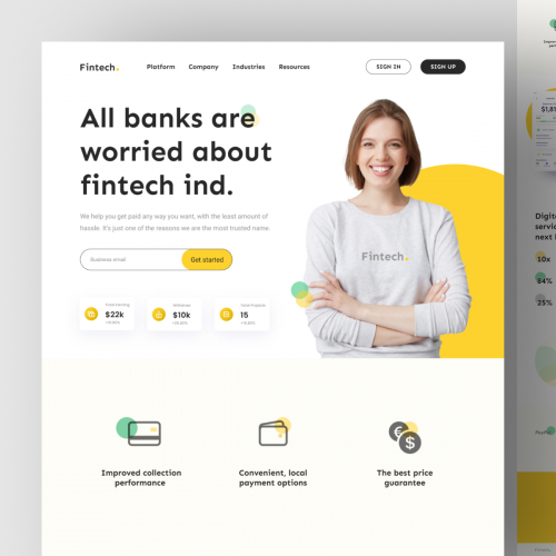 Online Banking I Fintech Landing Page