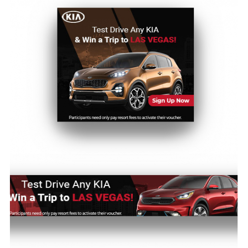 Banner ads for KIA