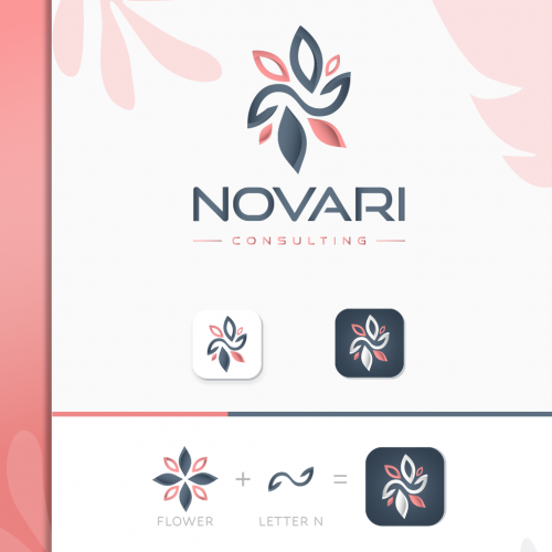 Non profit company logo design app icon design N letter thumb