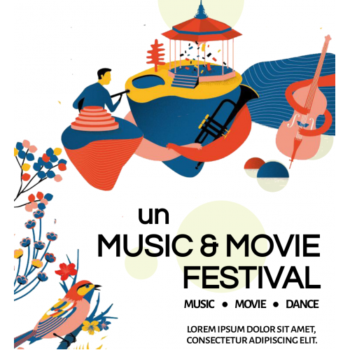 Music and movie festival invitation