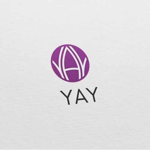 Purple logo with letters