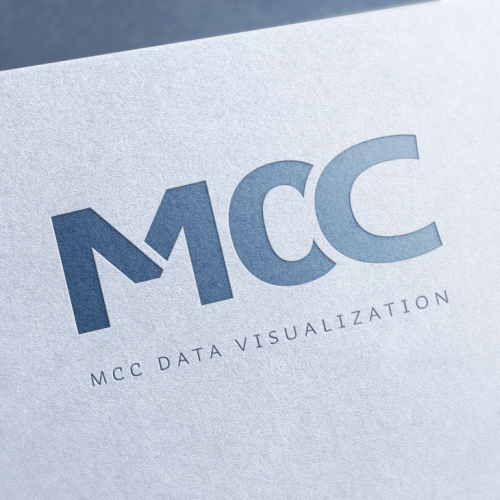 Negative space logo for data visualization company thumb