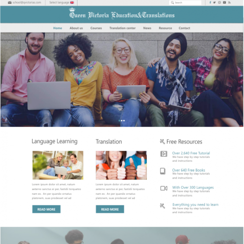 Language center website thumb