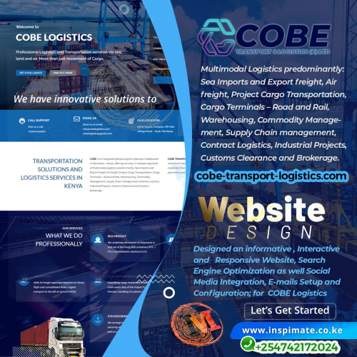Website for COBE Logistics.  A Multimodal Logistics