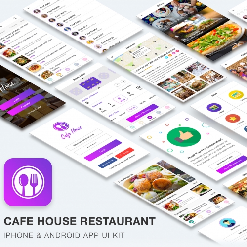 Cafe House Restaurant App UI Kit thumb