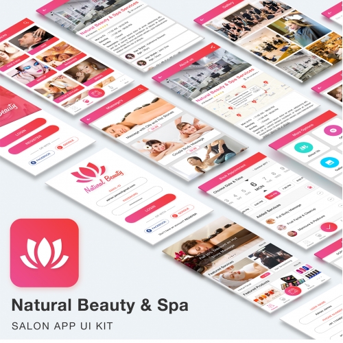 Natural Beauty and Spa Salon App UI Kit thumb