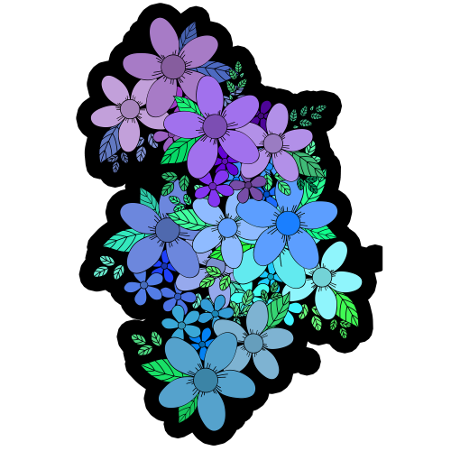 Flowers with gradiant color